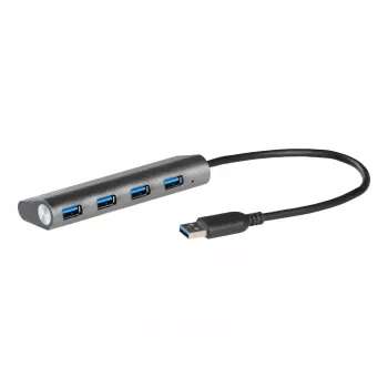 USB HUB i-tec Metal Superspeed USB 3.0 4 prievadų 5000 Mbit/s pilka