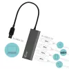 USB HUB i-tec Metal Superspeed USB 3.0 4 prievadų 5000 Mbit/s pilka