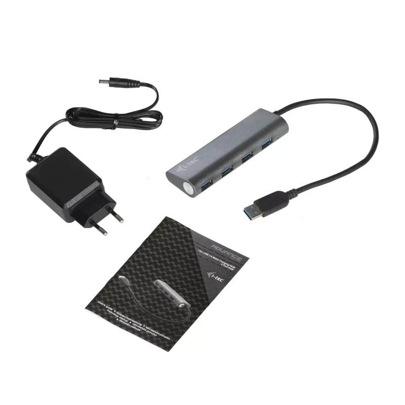 USB HUB i-tec Metal Superspeed USB 3.0 4 prievadų 5000 Mbit/s pilka