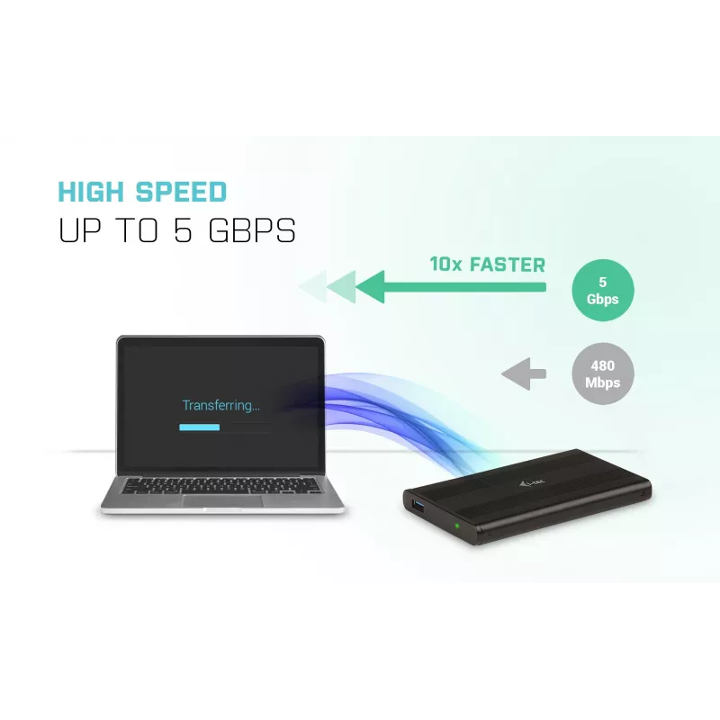 HDD/SSD dėklas i-tec Advance MySafe AluBasic 2,5 colio USB 3.0