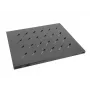 Lentyna stelažui LANBERG AK-1003-B — 1U 19 colių lentyna, 465×500×22 mm, 120 kg talpa, juoda