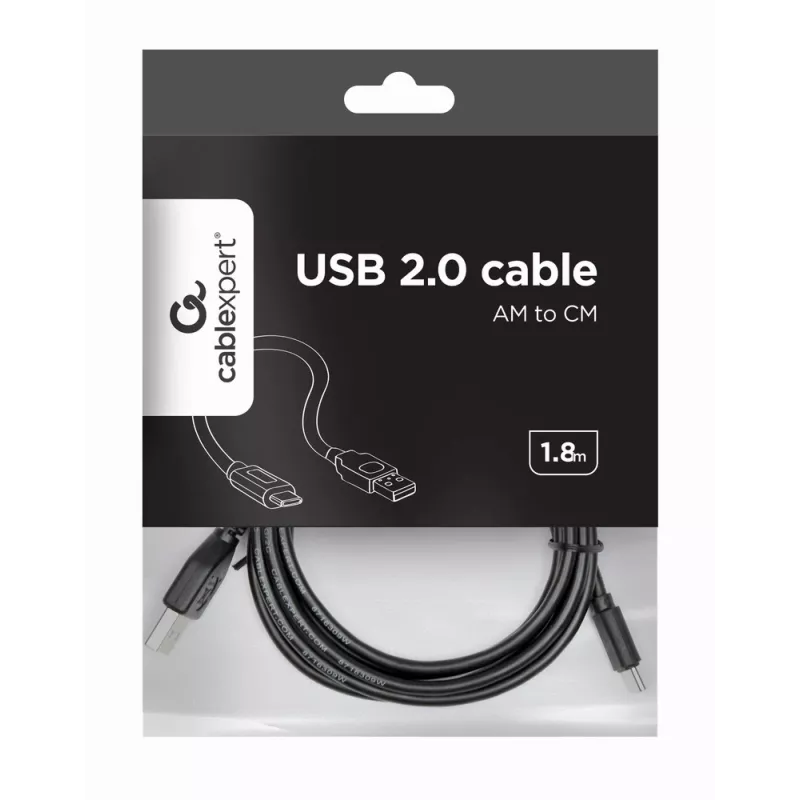 GEMBIRD USB 2.0 AM–Type-C laidas 2,0 m