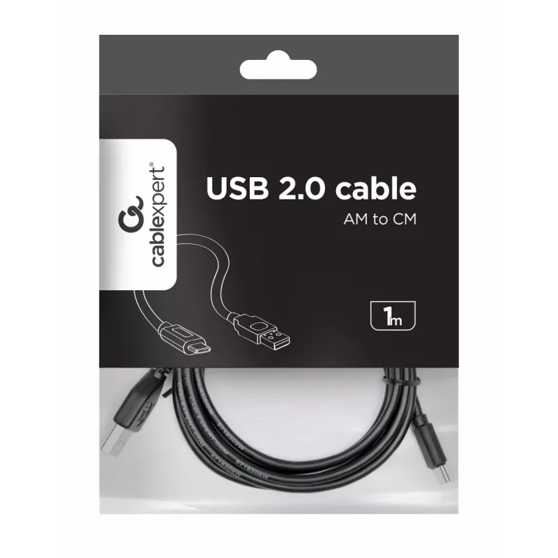 GEMBIRD USB 2.0 AM – Type-C laidas 1 m