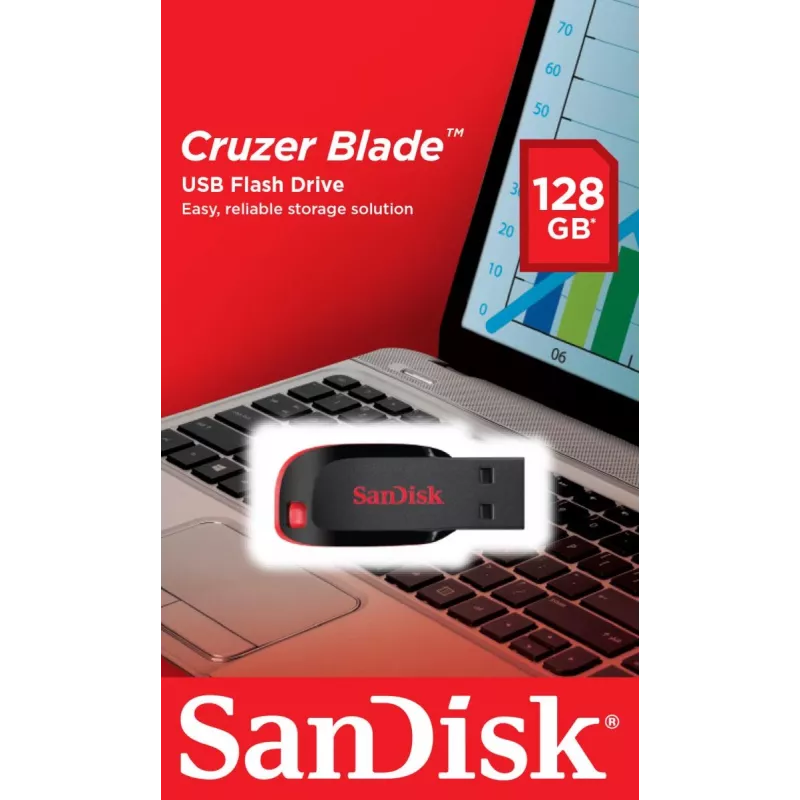 WESTERN DIGITAL SanDisk Cruzer Blade 128GB USB atmintukas USB 2.0