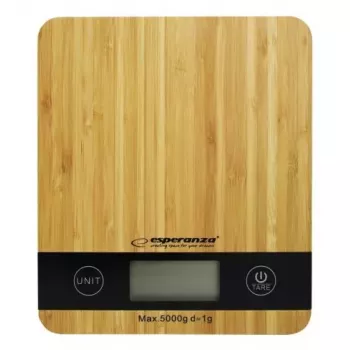 Elektrinės virtuvinės svarstyklės ESPERANZA EKS005 — 5 kg, 1 g tikslumas, bambuko platforma