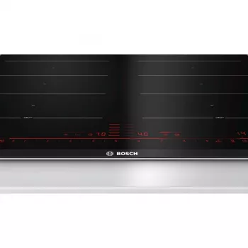 Bosch PXX675DC1E indukcinė kaitlentė, juoda su nerūdijančio plieno rėmu, įmontuojama, 4 zonos