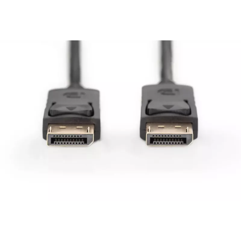 DIGITUS DisplayPort jungiamasis laidas DP M/M 2m su užraktu, Ultra HD 4K, juodas