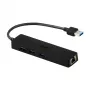 i-tec Advance USB 3.0 plonas 3 prievadų USB HUB su Gigabit Ethernet adapteriu, juodas