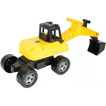 Lena GIGA TRUCKS Ekskavatorius, plastikinis, juodas/geltonas, 70 cm