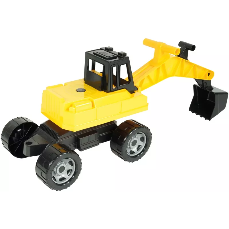 Lena GIGA TRUCKS Ekskavatorius, plastikinis, juodas/geltonas, 70 cm