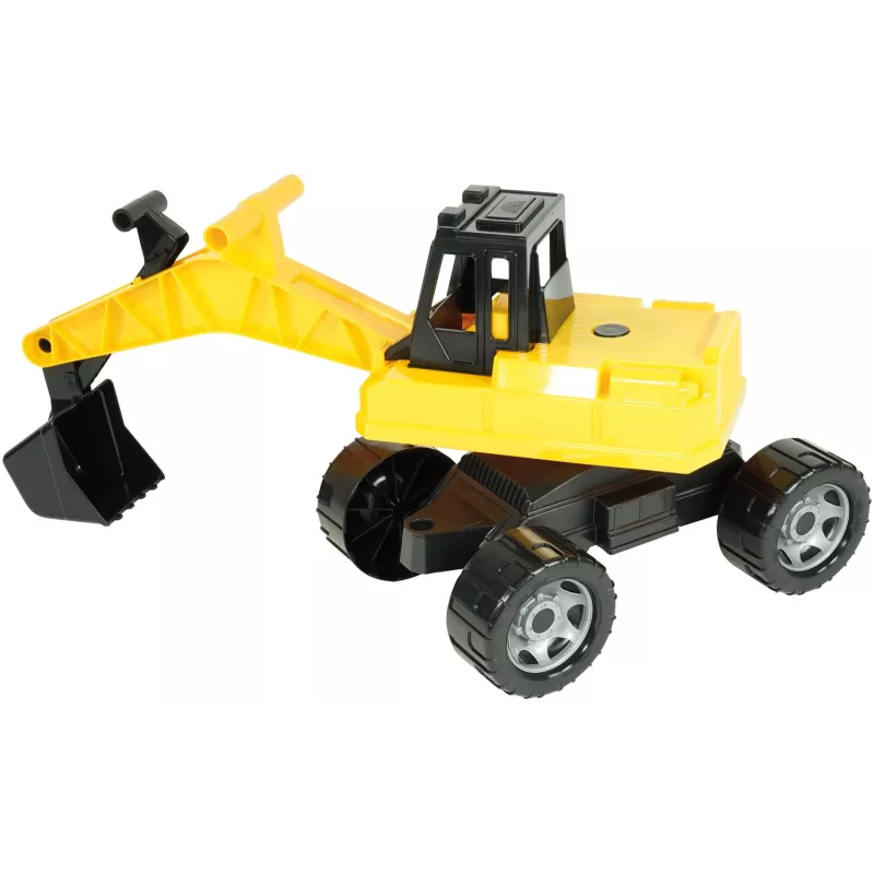 Lena GIGA TRUCKS Ekskavatorius, plastikinis, juodas/geltonas, 70 cm
