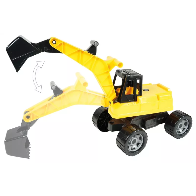 Lena GIGA TRUCKS Ekskavatorius, plastikinis, juodas/geltonas, 70 cm
