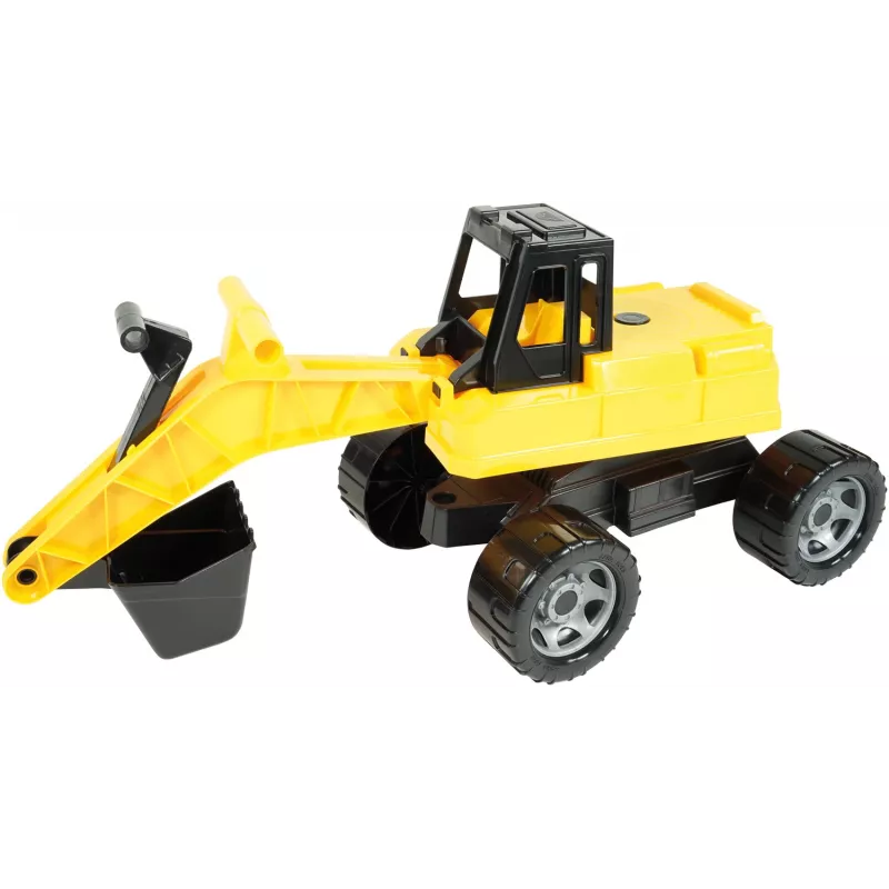 Lena GIGA TRUCKS Ekskavatorius, plastikinis, juodas/geltonas, 70 cm