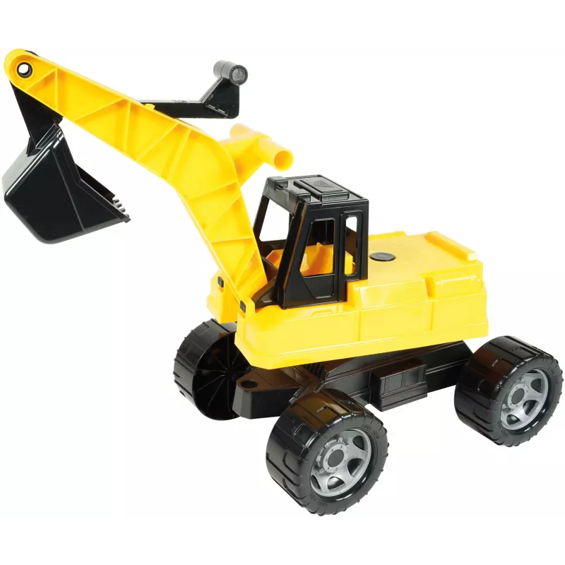 Lena GIGA TRUCKS Ekskavatorius, plastikinis, juodas/geltonas, 70 cm