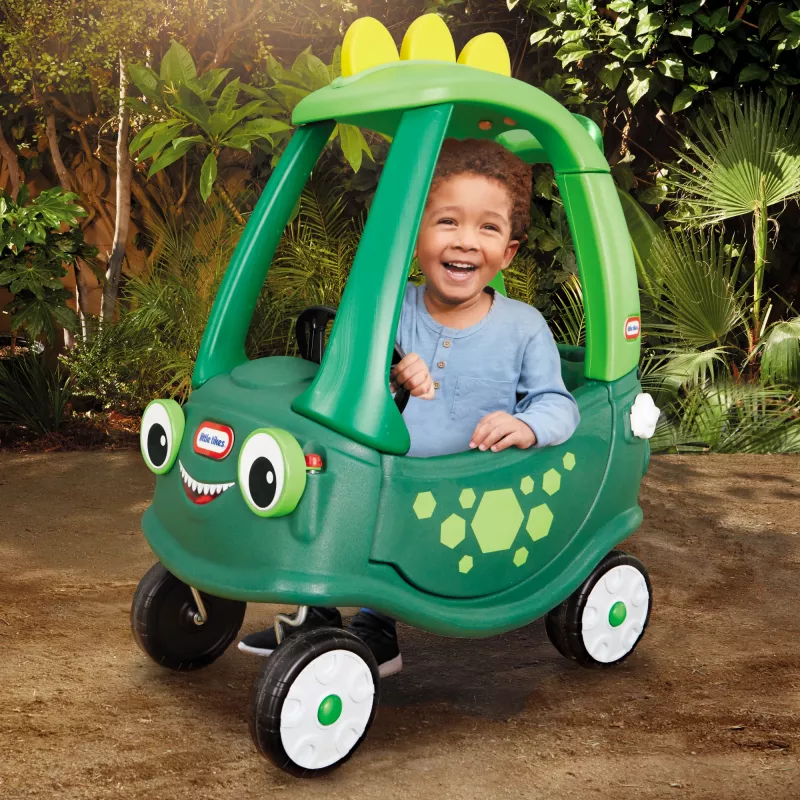 Little Tikes Cozy Coupe Dino stumdomas automobilis, 1,5 m., 4 ratai, plastikas, juoda/žalia