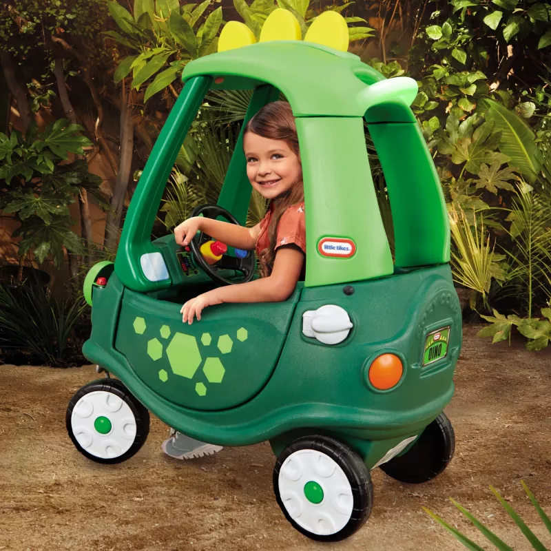 Little Tikes Cozy Coupe Dino stumdomas automobilis, 1,5 m., 4 ratai, plastikas, juoda/žalia