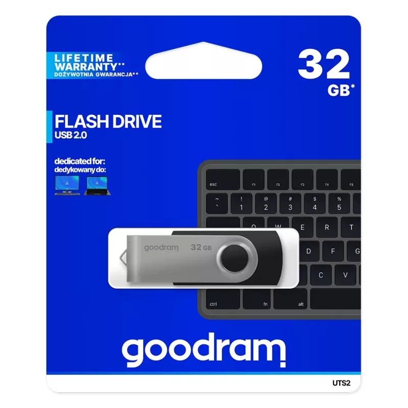 Goodram UTS2 USB atmintukas 32 GB USB Type-A 2.0 Juodas