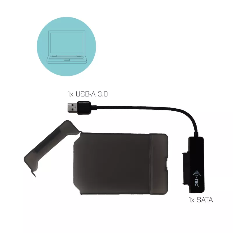 Išorinis HDD/SSD korpusas i-tec MySafe USB 3.0 Easy 2.5 colio juodas