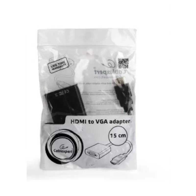 Gembird HDMI į VGA adapterio laidas, vienas prievadas, juodas