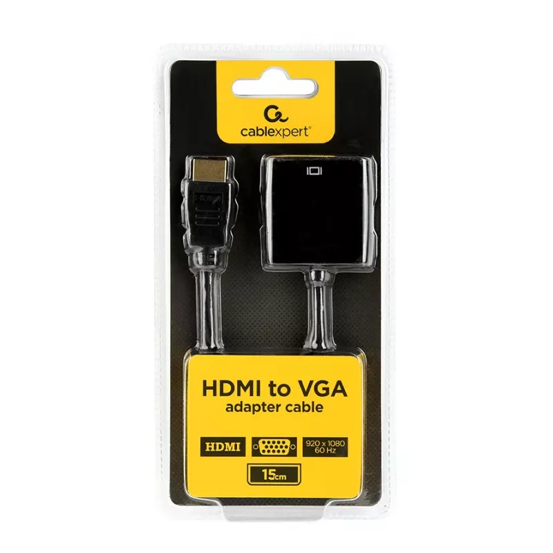 Gembird HDMI į VGA adapterio laidas, vienas prievadas, juodas