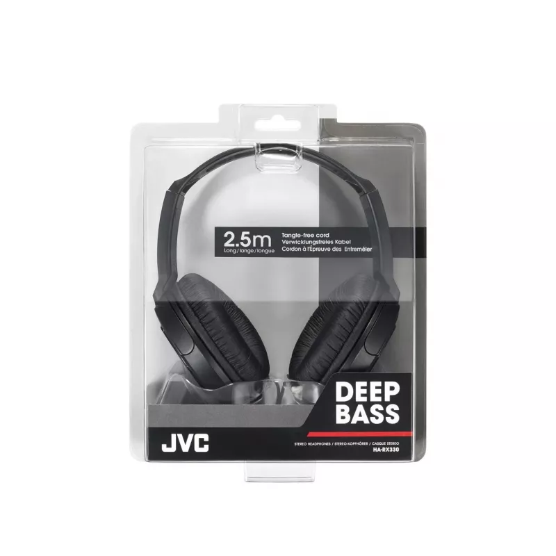JVC HA-RX330-E Ausinės Laidinės Uždedamos Muzikos Juodos
