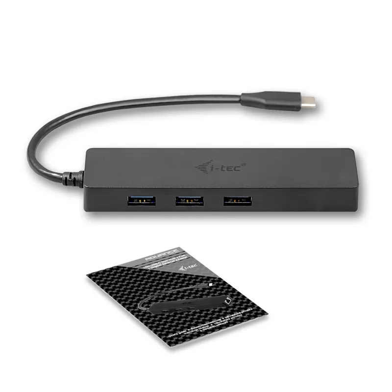 i-tec Advance USB-C Slim Passive HUB 3 prievadai + Gigabit Ethernet adapteris