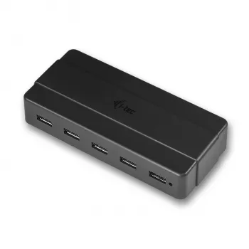 i-tec USB 3.0 įkrovimo šakotuvas 7 prievadai su maitinimo adapteriu USB 3.2 Gen 1 Type-B