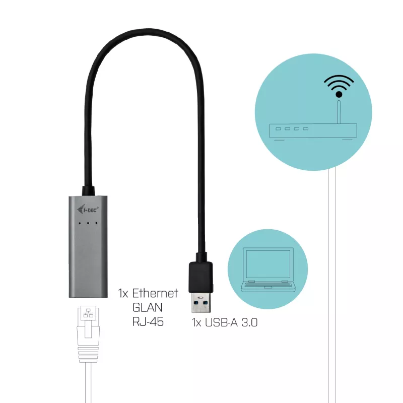 Eterneto adapteris i-tec Metal USB 3.0 U3METALGLAN