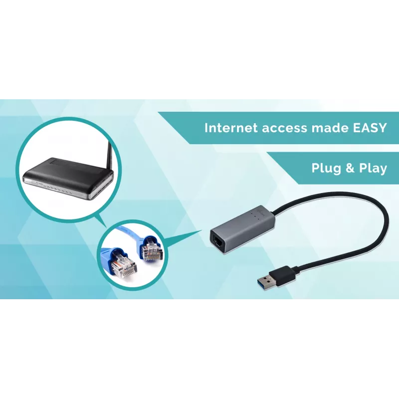 Eterneto adapteris i-tec Metal USB 3.0 U3METALGLAN