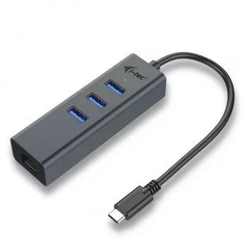 i-tec Metal USB-C HUB 3 prievadų + Gigabit Ethernet adapteris