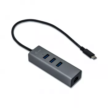 i-tec Metal USB-C HUB 3 prievadų + Gigabit Ethernet adapteris