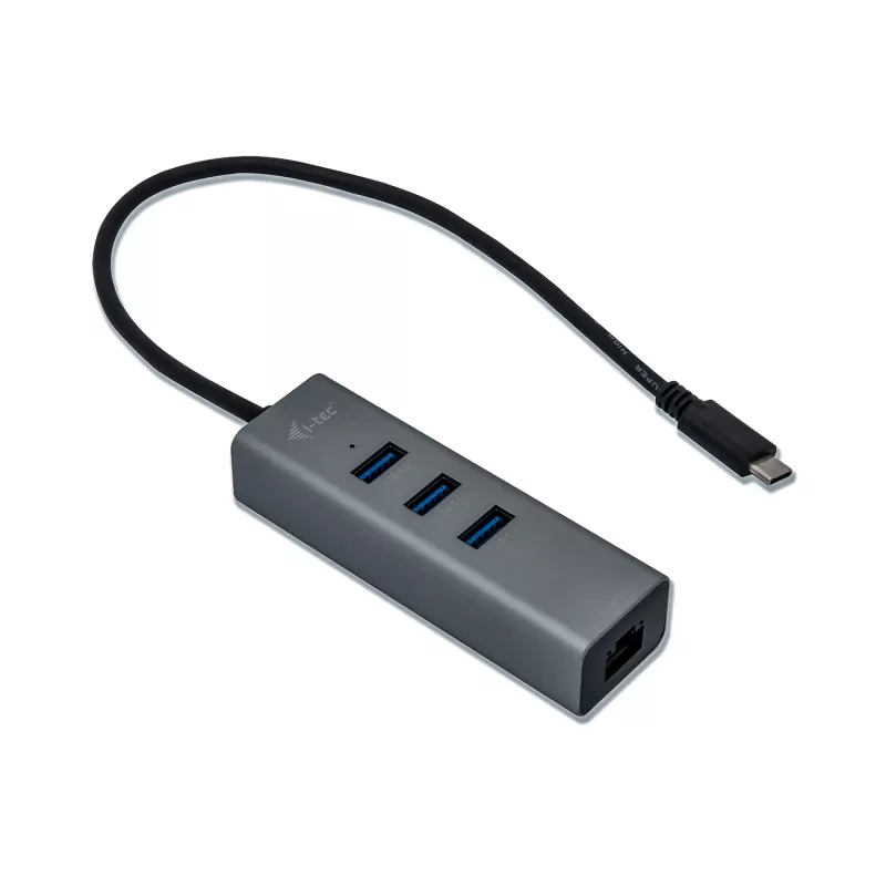 i-tec Metal USB-C HUB 3 prievadų + Gigabit Ethernet adapteris
