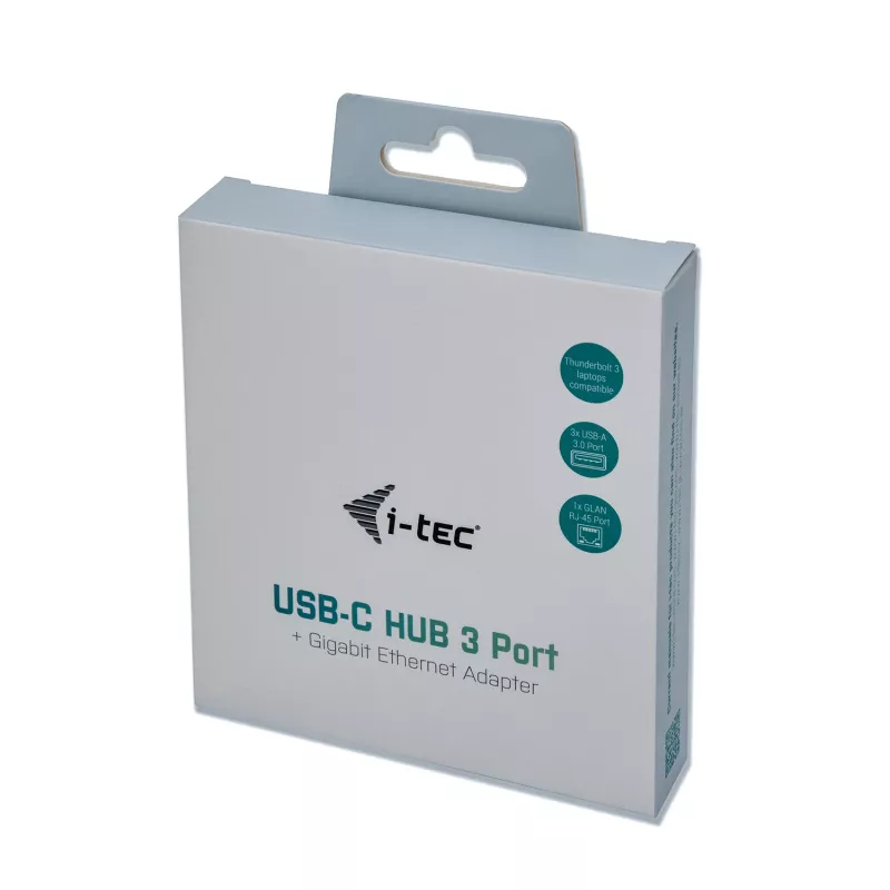 i-tec Metal USB-C HUB 3 prievadų + Gigabit Ethernet adapteris