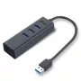 i-tec Metal USB 3.0 HUB 3 prievadai + Gigabit Ethernet adapteris