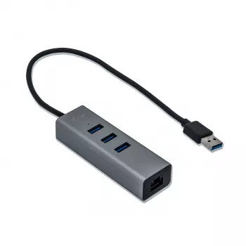 i-tec Metal USB 3.0 HUB 3 prievadai + Gigabit Ethernet adapteris