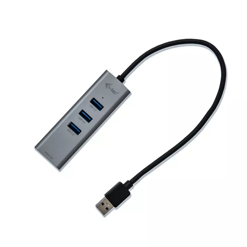 i-tec Metal USB 3.0 HUB 3 prievadai + Gigabit Ethernet adapteris