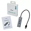 i-tec Metal USB 3.0 HUB 3 prievadai + Gigabit Ethernet adapteris