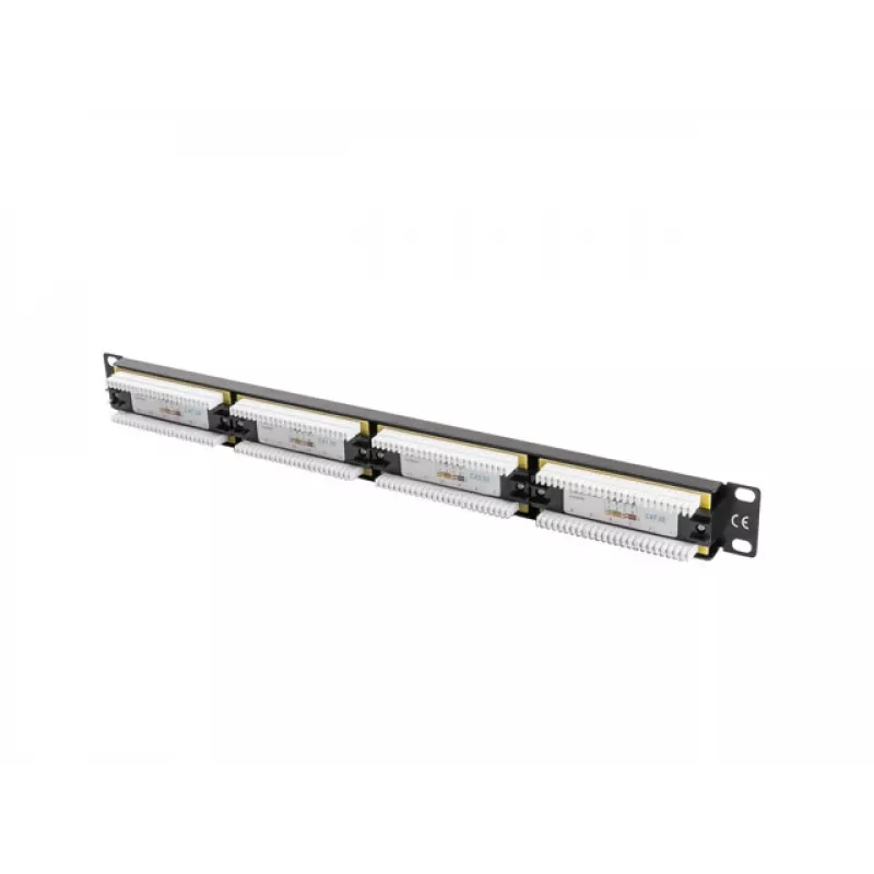 Lanberg PPU5-1024-B komutacijos skydelis, 24 prievadų, 1U, 19 col., Cat5e UTP, metalinis, juodas