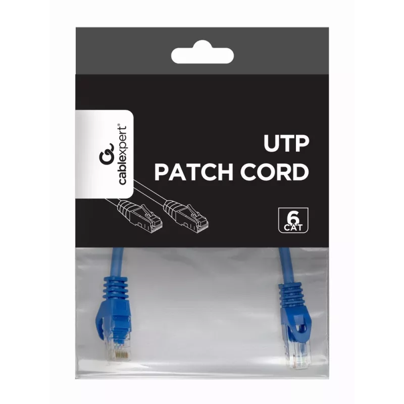 Gembird PP6U-0.25M/B tinklo laidas RJ-45 Cat6 0,25 m mėlynas