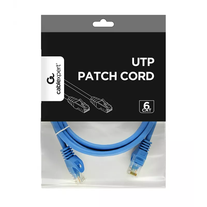 Tinklo laidas Gembird PP6U-2M RJ-45 Cat6 2m Mėlynas