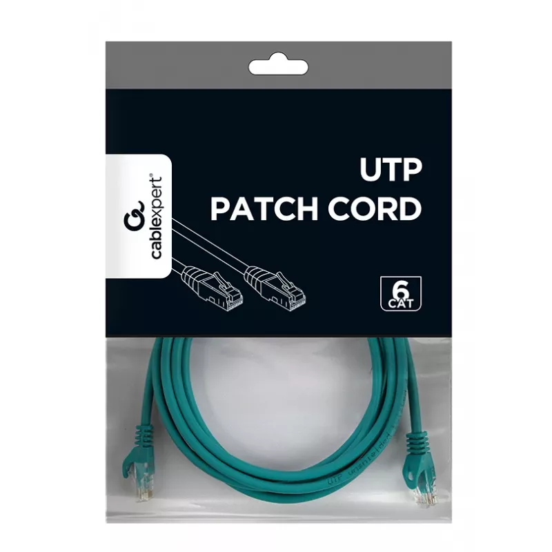 Gembird PP6U-3M RJ-45 Cat6 3 m žalias tinklo kabelis