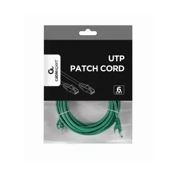 Gembird PP6U-5M/G 5 m CAT6 UTP Ethernet pataisos laidas – žalias