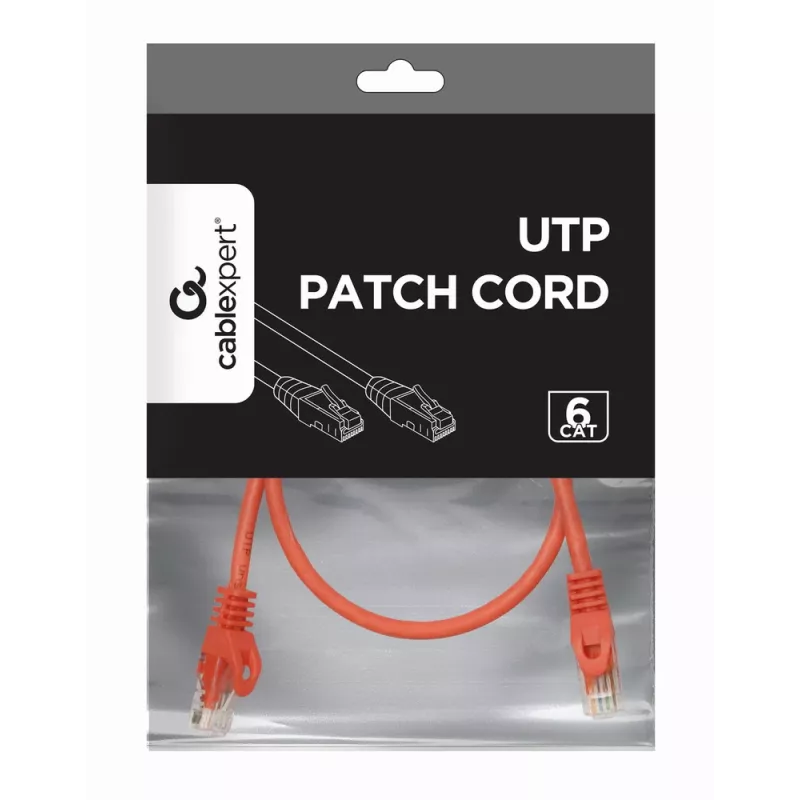 Gembird PP6U-0.5M/R jungiamasis laidas - CAT6 - UTP - 50 cm - raudonas
