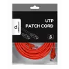 Gembird PP6U-5M/R – Patch kabelis CAT6 UTP 5 m raudonas