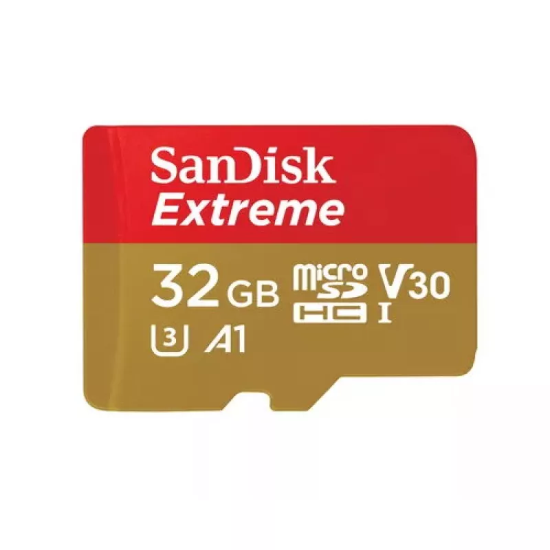 WESTERN DIGITAL SanDisk micro SDXC Extreme 32GB (A1/ V30/ U3/ UHS-I/ Cl.10/ R100/ W60) su adapteriu veiksmo kameroms