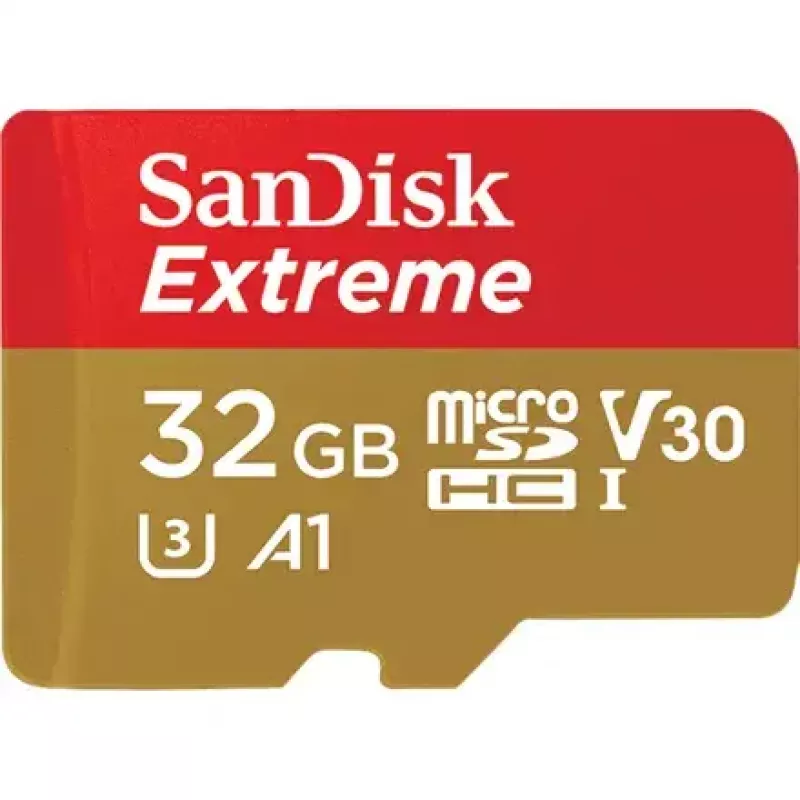 WESTERN DIGITAL SanDisk micro SDXC Extreme 32GB (A1/ V30/ U3/ UHS-I/ Cl.10/ R100/ W60) su adapteriu veiksmo kameroms