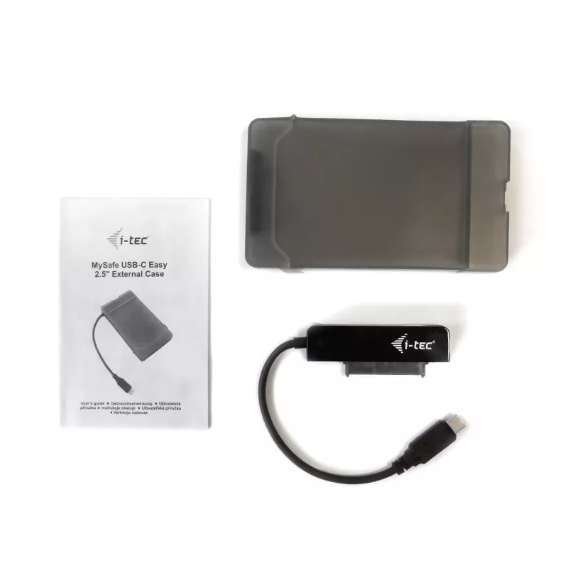 i-tec MySafe USB-C 3.1 Gen. 2 easy, išorinis korpusas 2,5 inch SATA diskams, juodas