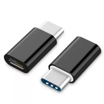 GEMBIRD USB 2.0 Type-C į MicroUSB adapteris (CM/MicroUSB-F), juodas