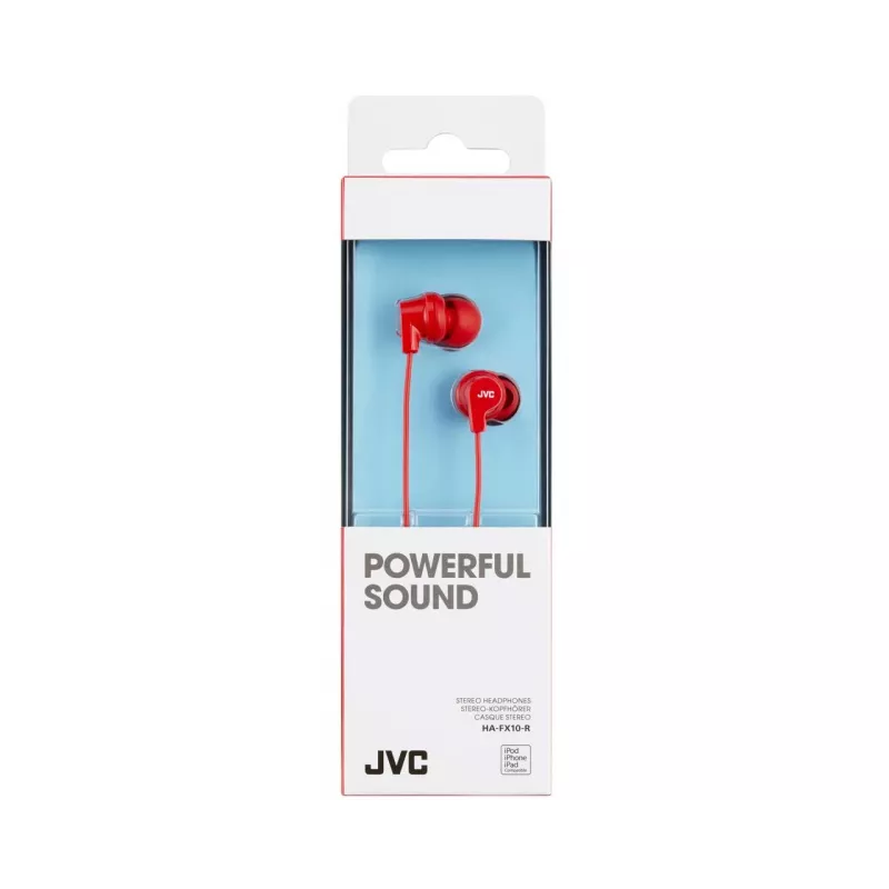 JVC HA-FX10-R-E spalvingos ausinės į ausis