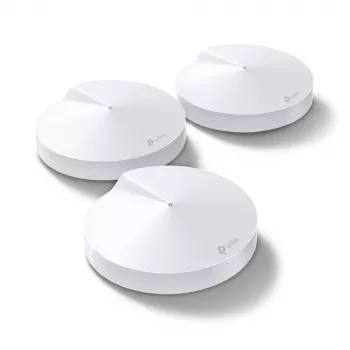 TP-Link AC1300 Deco M5 belaidžio tinklo maršrutizatorių rinkinys (3 vnt.), balta, vidinė antena, tinklo sistema, dviejų juostų (2,4 GHz / 5 GHz), Wi-Fi 5 (802.11ac), 1300 Mbit/s